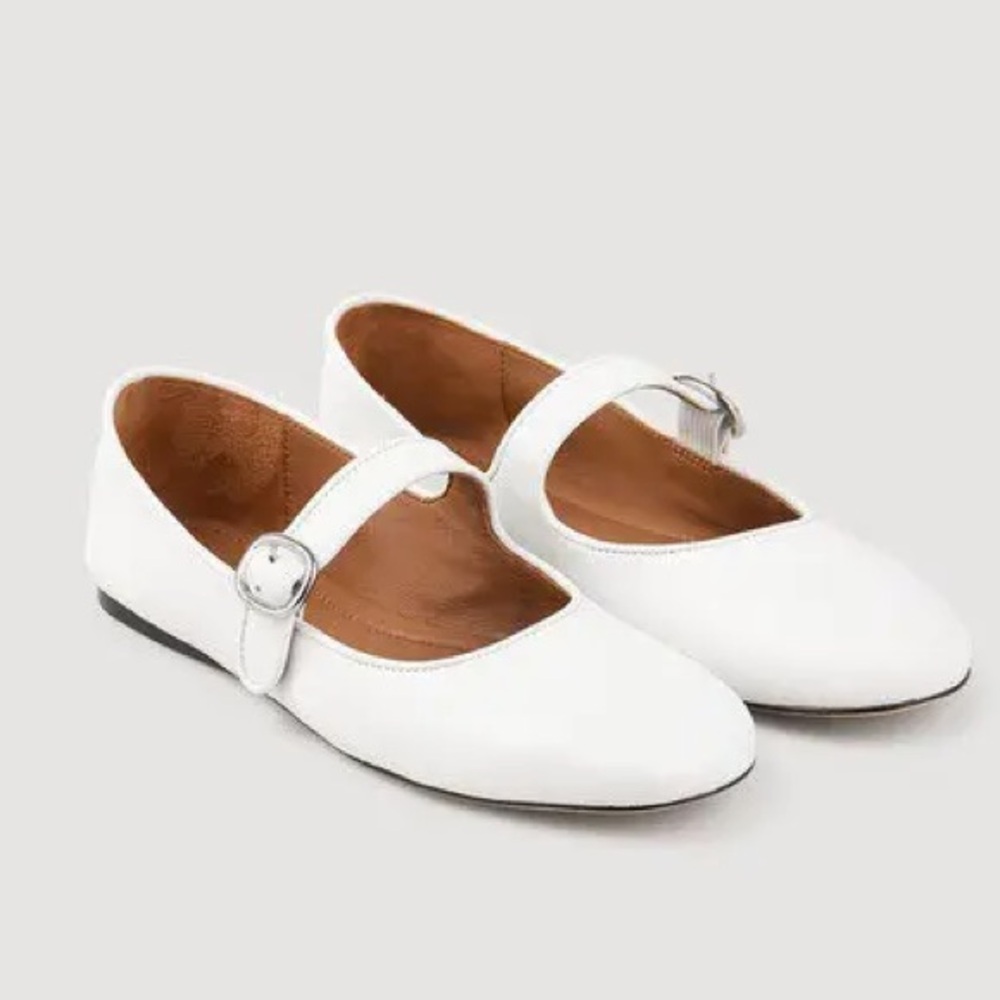 Sandro Sixties Mary Jane ballet flats in Blanc, size 37
